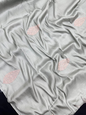 Paper silk saree with crisp finish and elegant sheen – perfect for festive and daily wear