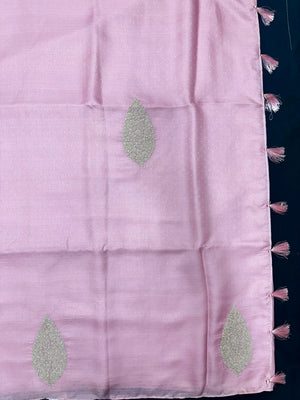 Paper silk saree with crisp finish and elegant sheen – perfect for festive and daily wear