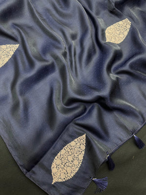 Paper silk saree with crisp finish and elegant sheen – perfect for festive and daily wear