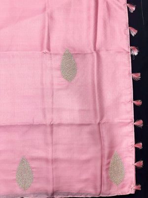 Paper silk saree with crisp finish and elegant sheen – perfect for festive and daily wear