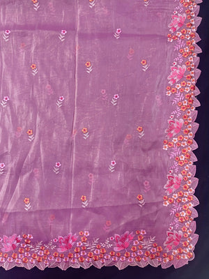 Paper silk saree with subtle sheen and crisp drape – ideal for festive and everyday wear