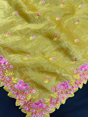 Paper silk saree with subtle sheen and crisp drape – ideal for festive and everyday wear