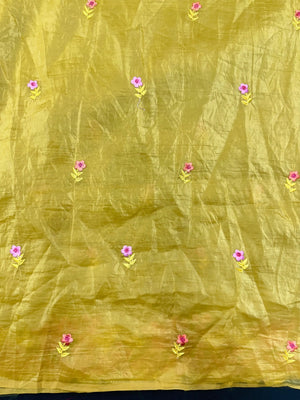 Paper silk saree with subtle sheen and crisp drape – ideal for festive and everyday wear