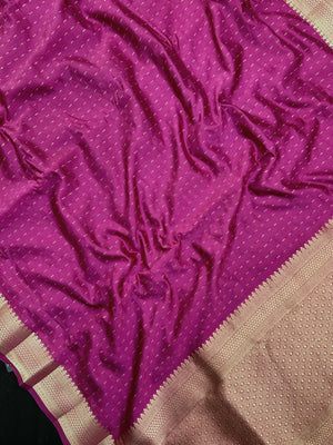 Woman wearing a Party Wear Semi Silk Saree with rich shine and elegant drape, ideal for festive events and evening parties.