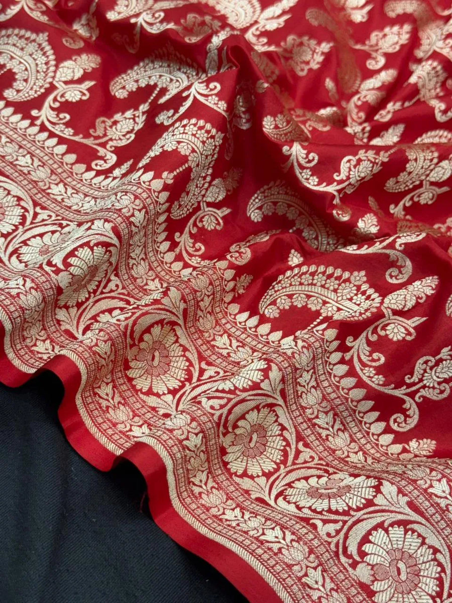 Designer Plain Katan Silk Saree for Elegant Occasions (Plain Pure KatanSilk)