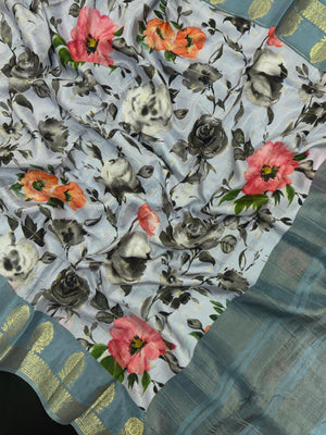 Charming Viscose Silk Saree with Modern Appeal (Print Vastra)