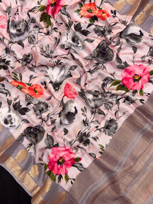 Charming Viscose Silk Saree with Modern Appeal (Print Vastra)