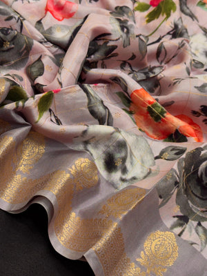 Charming Viscose Silk Saree with Modern Appeal (Print Vastra)