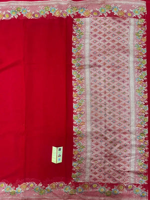 Royal Pure Khaddi Georgette Saree with Rich Traditional Weaving-Pure Actor Collection