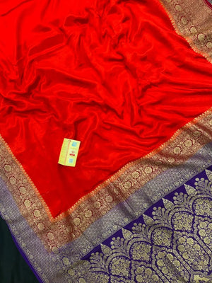 Pure Banarasi 3D Crepe Silk Saree