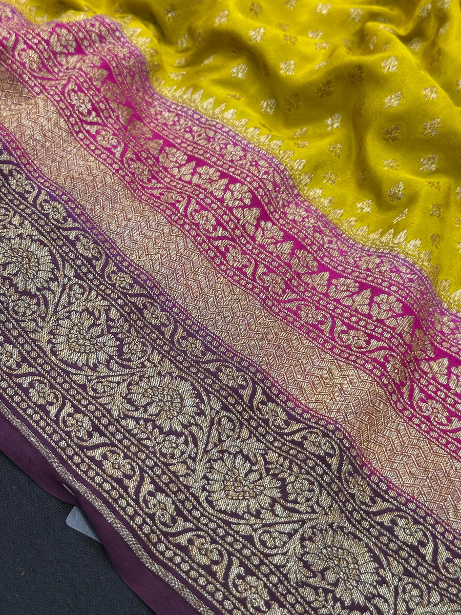 Pure Banarasi 3D Crepe Silk Saree
