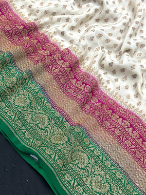 Pure Banarasi 3D Crepe Silk Saree