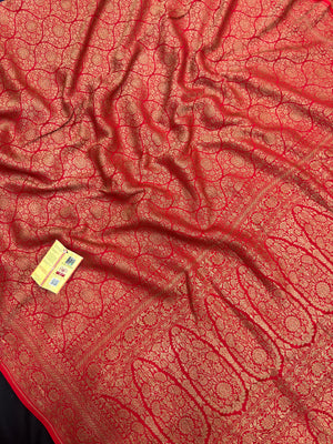 Pure Banarasi Crepe Saree