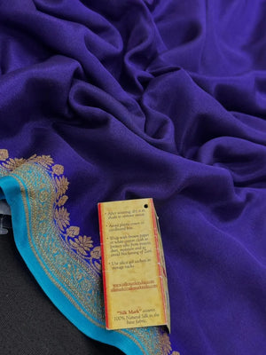 Elegant Pure Banarasi Crepe Silk Saree for Festive Grace