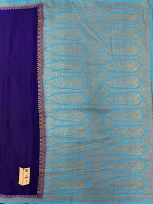 Elegant Pure Banarasi Crepe Silk Saree for Festive Grace