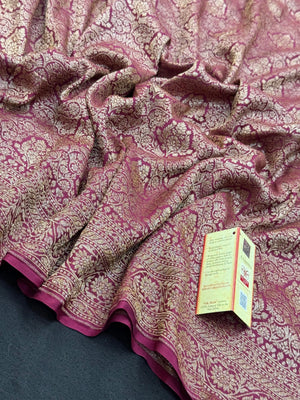 Pure Banarasi Crepe Silk Saree