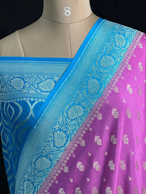 Noor-e-Banaras Pure Crêpe Silver Zari Weave