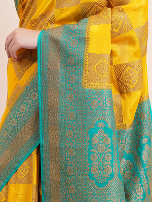 "Elegant pure Banarasi crepe silk saree with intricate designs, perfect for wedding wear and festive occasions, offering a luxurious feel and beautiful drape."