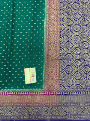 Designer 3D Pattern Pure Banarasi Crepe Silk Saree