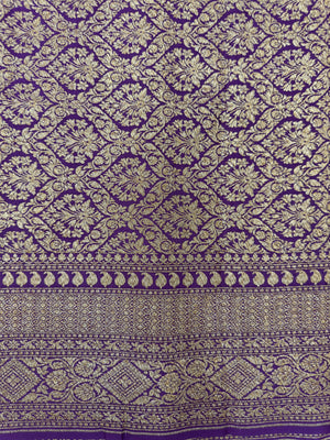 Designer 3D Pattern Pure Banarasi Crepe Silk Saree
