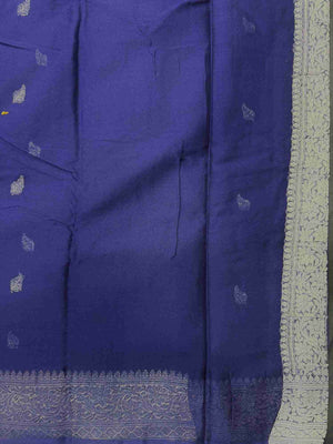 Banarasi Pure Khaddi Chiffon Saree-Self