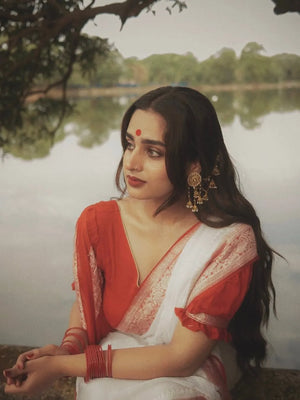 Banarasi Pure Khaddi Chiffon Saree