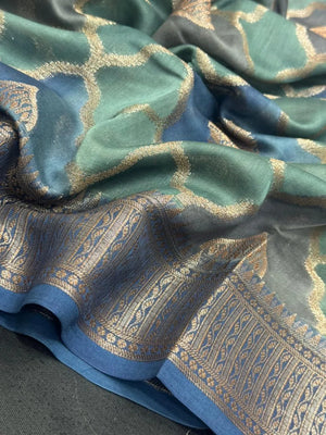 The Royal Drape: Pure Chinya Silk Saree