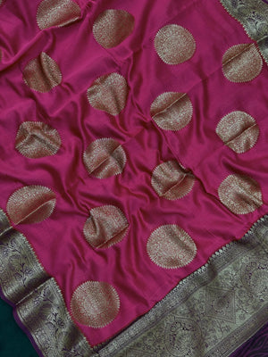 Pure Chinya silk saree with natural sheen and traditional handwoven design – ideal for festive and wedding wear