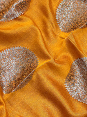 Pure Chinya silk saree with natural sheen and traditional handwoven design – ideal for festive and wedding wear