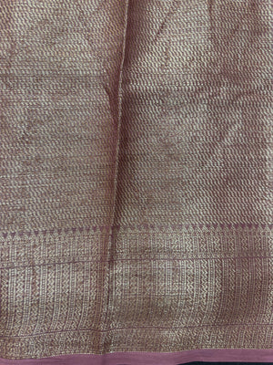 "Sleek Pure Chinya silk saree with intricate detailing, ideal for festive and wedding occasions, showcasing elegance and classic style."