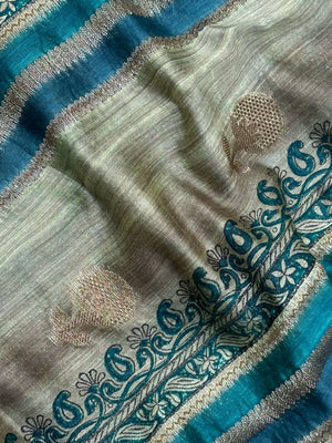 Woman wearing a traditional Chinya Silk Saree in elegant colors with woven pallu and festive motifs, ideal for weddings and Indian celebrations.