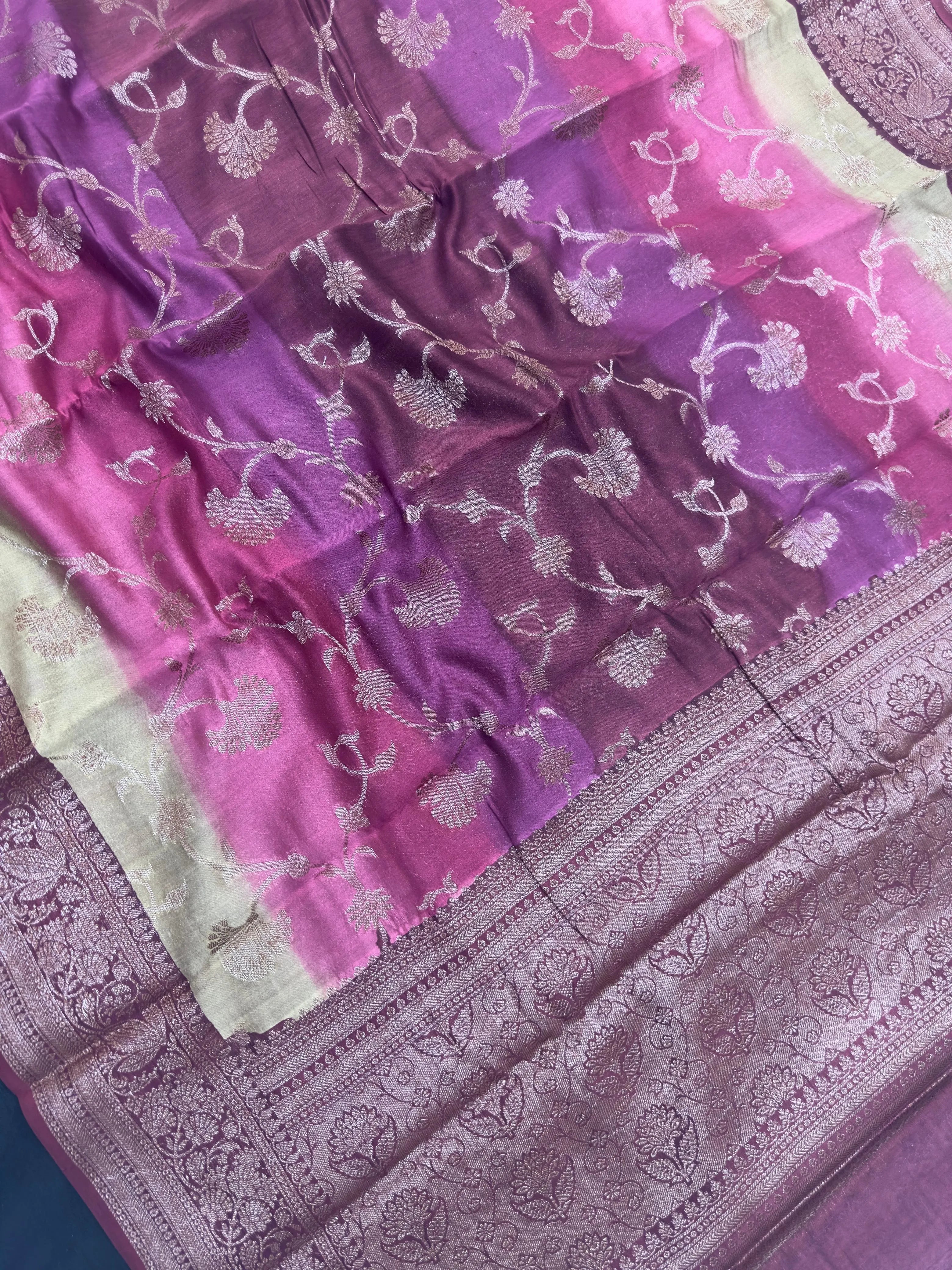 Sleek Pure Chinya Silk Saree – A Classic Choice for Festive & Wedding Occasions