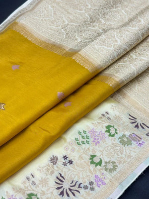 Pure Gulabi Viscose Saree