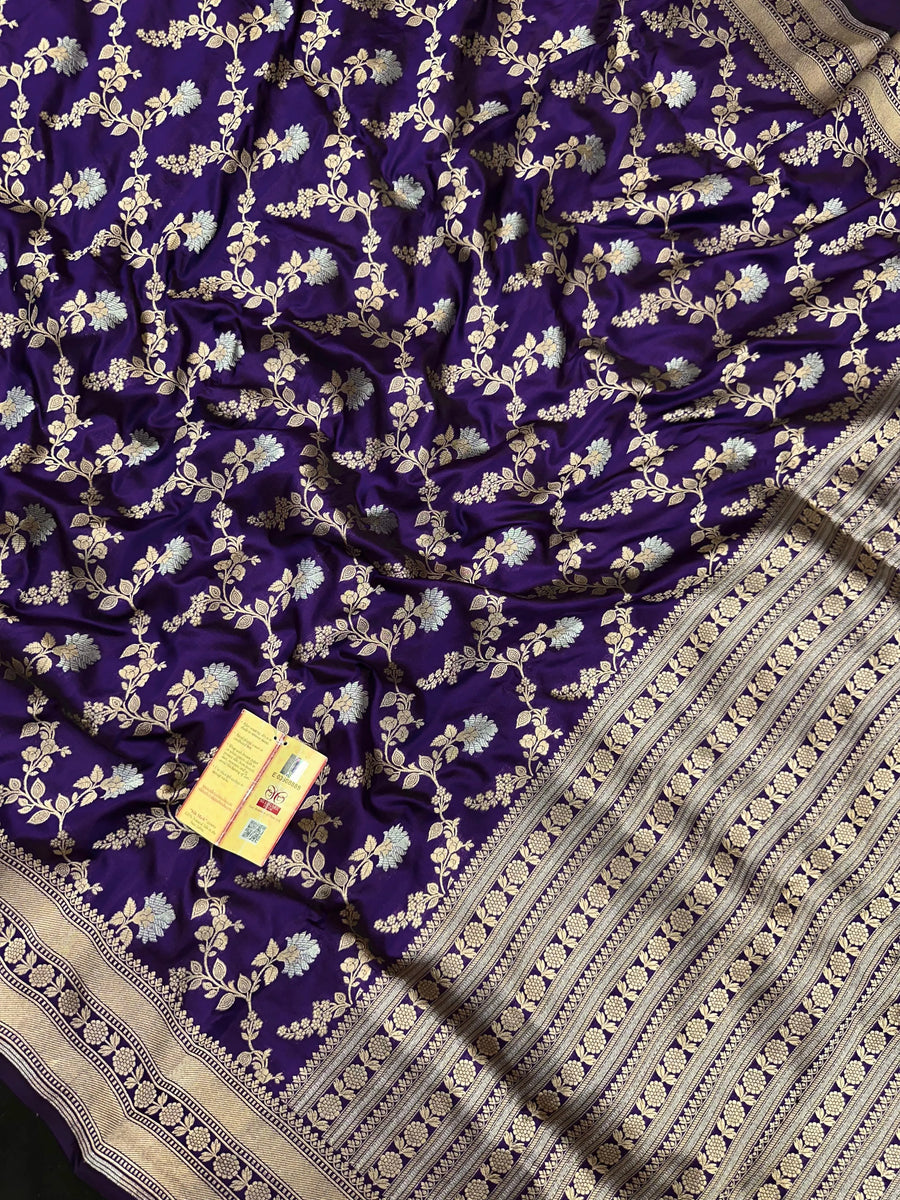 Pure Katan Silk Saree – Eternal Elegance for Every Occasion-Plain Pure Katan Silk