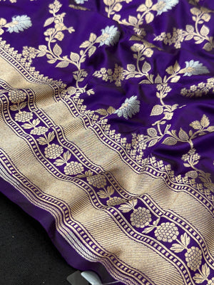 Pure Katan Silk Saree – Eternal Elegance for Every Occasion-Plain Pure Katan Silk