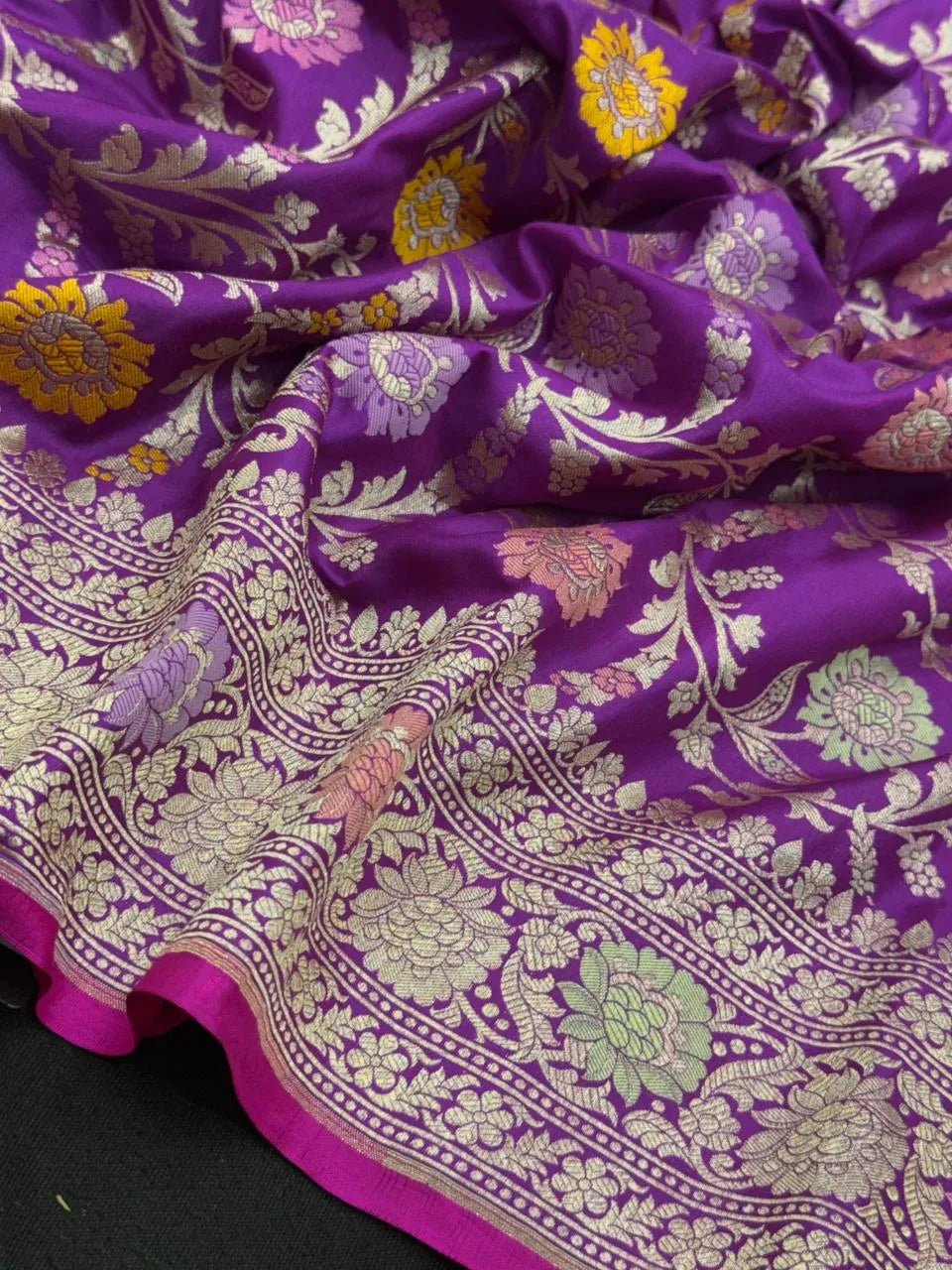 Pure Katan Silk Saree – Eternal Elegance for Every Occasion-Plain Pure Katan Silk