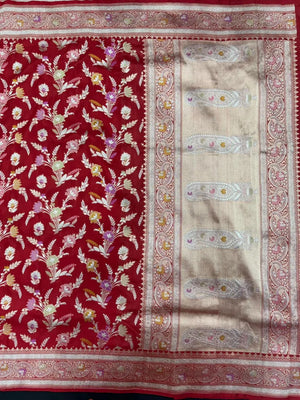 Timeless Beauty Pure Kataan Silk Saree in Elegant Weave- Pure Katan Patola Tilfi