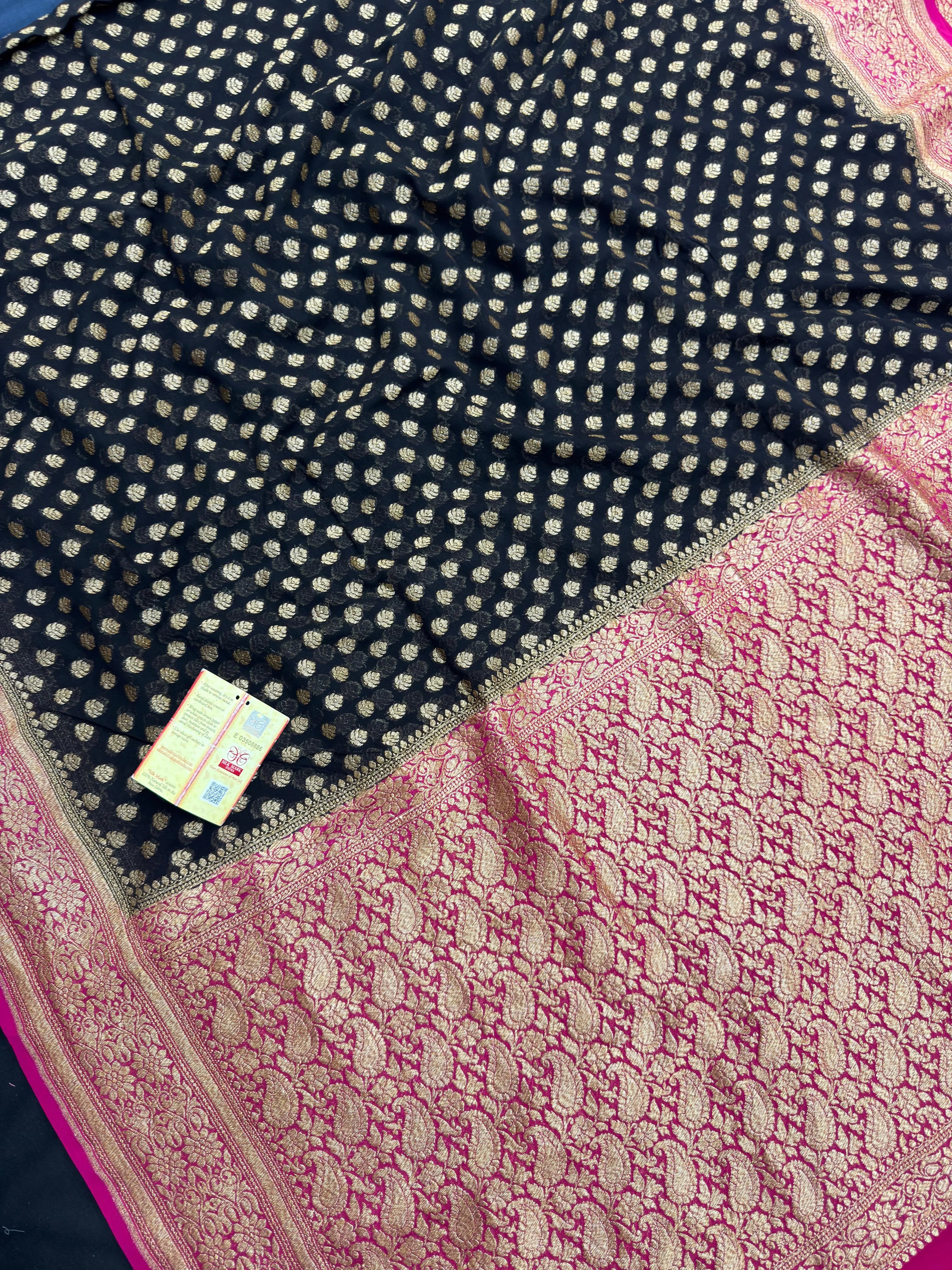 Classic Pure Khaddi Georgette Silk Saree – The Ultimate Ethnic Wear for Wedding Celebrations