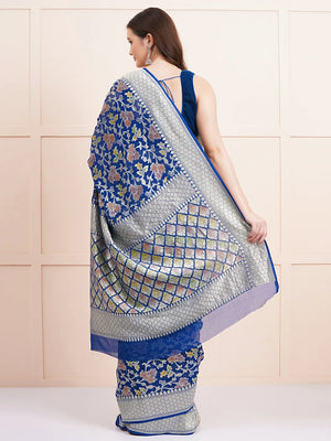 "Elegant pure Khaddi georgette saree, perfect for traditional wear and celebration wear, featuring intricate detailing and a graceful drape for special occasions."