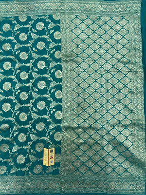 Charming Pure Georgette Silk Saree with Smooth Texture-Pure Khaddi Georgette