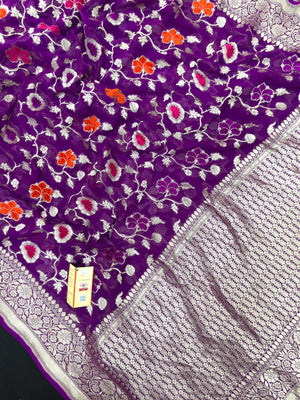 Charming Pure Georgette Silk Saree with Smooth Texture (Velvet)