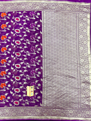 Charming Pure Georgette Silk Saree with Smooth Texture (Velvet)