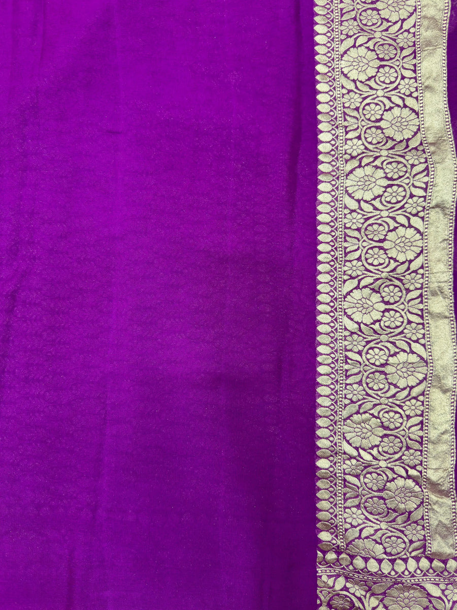 Charming Pure Georgette Silk Saree with Smooth Texture (Velvet)