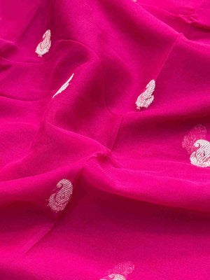 Banarasi Pure Khaddi Chiffon Saree