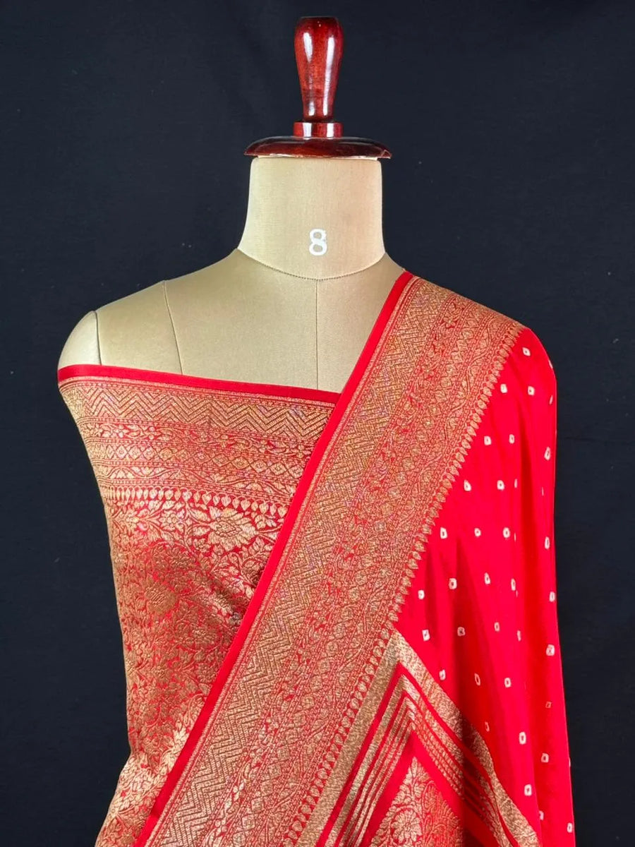 Eternal Elegance: Pure Banarasi Bandhani