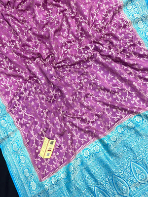 Pure Banarasi Crepe Saree