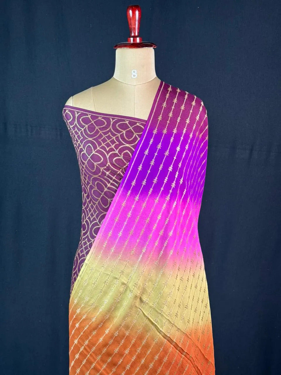 Pure Banarasi Crepe Saree