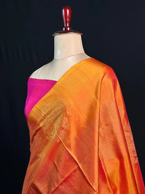 Pure Kanchipuram Silk Saree – Authentic Zari & Royal Weave
