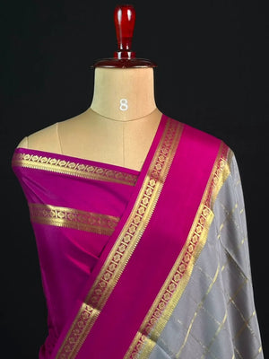 Pure Mysore Silk Saree with Zari Border