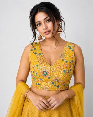 Royal Threadwork Georgette Ready-Made Blouse